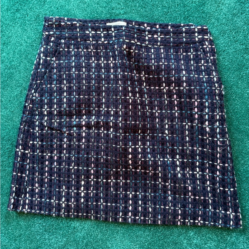 ⭐️Loft Women's Purple Blue Tweed Skirt